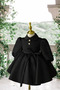 Special Design Black Long Sleeve New Year Model Girl's Evening Dress