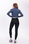 Women's Black Patterned High Waist Diving Fabric Side Pocket Shaping / Sculpting Sports Leggings - 8
