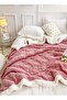 Winter Double Layer Thick Blanket Soft Warm Sherpa Wool Blankets Geometric Plaid Taff C - 2