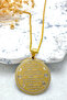 Gold Glazed Seven Verses Seven Virtues 60 cm Twisted Chain Medallion Necklace for Relief from Troubles - 3