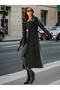 Morena Layal Women's New Season Belted Lined Coat with Pocket Detail