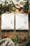 Unisex Minimal Pine Tree Printed New Year Concept Lover Combination Set of Oversized Sweatshirts
