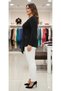 Strawberry Fabric Asymmetrical Cut Side Stone Embellished Buckled Stretchy Blouse (1 Size Is Recommended to Be Taken Smaller) - 2