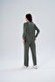 Women's Green Bottom and Top Set, Comfortable Casual Set, Full Fit - 3