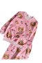 Girl's Two Thread Sha Fleece-Lined Embe Teddy Bear Pattern Long Sleeve Pajamas Set - 3