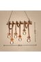 MS Retro 6-Light Farmhouse Hemp Rope Chandelier Rustic Pendant Lighting Industrial Bamboo Hanging La - 3