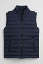 2 Pieces Men's Quilted Lined Double Pocket Puffer Vest Navy Blue - Black - 2