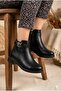 1091 Comfortable Buckle Detailed Non-Slip Sole Warm Lining Women's Boots - 6