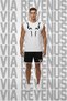 Jujutsu Kaisen Sukuna Tattoo Printed Black Sleeveless T-Shirt and Piped Jersey Fabric Sports Shorts Combination Set - 2