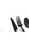 Luxury Stainless Steel Cutlery Set of 6, Mirror Polished, Dishwasher Safe GiftBox Flatware Black - 4