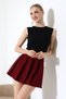 Pleated Shorts Skirt with Zipper Closure - 7