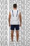 Jujutsu Kaisen Sukuna Tattoo Printed Black Sleeveless T-Shirt and Piped Jersey Fabric Sports Shorts Combination Set