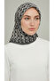 Geometric Pattern Rayon Scarf - Gray - 3
