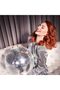 Mirror Disco Ball – Reflective Glass Party Decoration, Hanging Loop, Sparkling Effect, 40cm