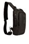 Unisex Black Waist and Shoulder Bag with USB Port and Combination Lock - 4