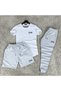 Summer Men's Sports Set - ONE Printed T-Shirt, Shorts and Tracksuit Bottoms Set - 4