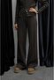 Brown Waist Detail Snap-Button Knit Set - 6