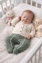 Newborn Baby Boy 100% Cotton Booties Romper – Cream Khaki / Cream Light Brown 0-3 Months - 3