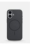 Black Color Compatible with iPhone 17, Magsafe Compatible, Metal Keys, Matte Silicone Case, Camera and Impact Protection - 4