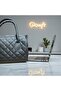 Women's Gray Quilted Mini Shoulder & Hand Bag – Zippered Single Compartment Adjustable Long Strap 22X16X12Cm - 5