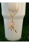 Jellyfish Gold Color Gradient Thermos Chain Thermos Ornament/Jellyfish Thermos Charm/Figure Bag Charm - 3
