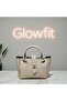 Women's Mink Lock Detailed Mini Shoulder & Hand Bag Zippered Single Compartment Long Strap 20X15X10 cm - 3
