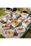 9 YAH Storage Boxes + 9 Draining Baskets Set / 18 containers - Airtight, Microwave & Freezer Safe - 8