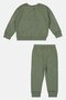 Toddlers Boy 2 Pcs Embroidered Long Sleeve Top And Sweatpants, Olive - 3