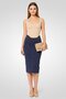 Women Metallic Midi Skirt, Multicolor - 2