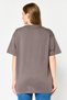 Hello Kitty x Saniro Women Crew Neck Short Sleeve Graphic Print T-Shirt, Grey - 4