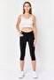 Women Tight Fit Training 3/4 Leggings, Black - 2