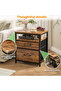 Nightstand with 2 Fabric Drawers, Premium Waterproof MDF & Sturdy Metal Frame - 6