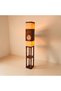 Custom Name Wooden Floor Lamp with Analog Clock - 3