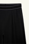 Wide Leg Woven Trousers with Elastic Waist E8962Ax25Au - 2