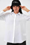 Oversized Basic White Women's Shirt 20349 - 3