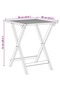 Garden Table Folding Natural 60 x 60 x 72 cm Solid Acacia Wood - 3