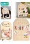 2 Pcs Baby Picture Frame, Baby Keepsake, My First Year Photo Frame Board, Photo Display Wood Board, Milestone Photo Frame for Newborns, Best Gift for Newborn Boys and Girls