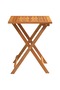 Garden Table Folding Natural 60 x 60 x 72 cm Solid Acacia Wood - 4