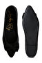 Women Micro Suede Bow Ballerinas in Black - 5