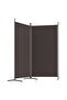 2-Panel Room Divider Brown 175x180 cm Fabric - 4
