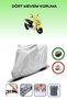 Gray Rear Bag Compatible Yuki Yb 150 Jumbo Compatible Motorcycle Tarpaulin Motor Cover