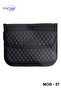 -57 Quilted Eco-Leather Car Sun Visor Organizer Pouch - Sleek Black Multi-Pocket Storage Bag - 3