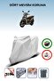 حقيبة خلفية رمادية متوافقة مع SYM Symphony ST 200i ABS غطاء محرك دراجة نارية متوافق مع ABS