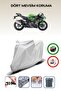 Gray Tail Bag Compatible Kawasaki Ninja Zx-6R Compatible Motorcycle Tarpaulin Motor Cover