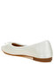 Women Satin Bow Embellished Ballerinas in White - 3