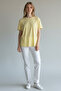 Women's Knitted Short Sleeve Round Neck T-Shirt - 4