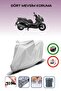 Gray Rear Bag Compatible Kymco Downtown 350I Abs Compatible Motorcycle Tarpaulin Motor Cover