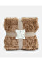 Brown Textured Fur Throw - 5