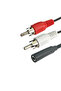 10cm 3.5mm Jack RCA Stereo Audio Cable Converter Male to 2 RCA Female Adapter - 3