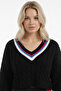 Women's V-Neck Hair Knit Crop Sweater 2-Piece Advantage Pack - 5